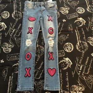 Gently used little girls Betsey Johnson jeans